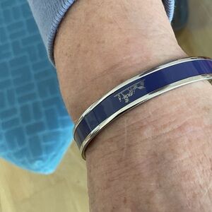 Hermes Blue and Silver Bracelet